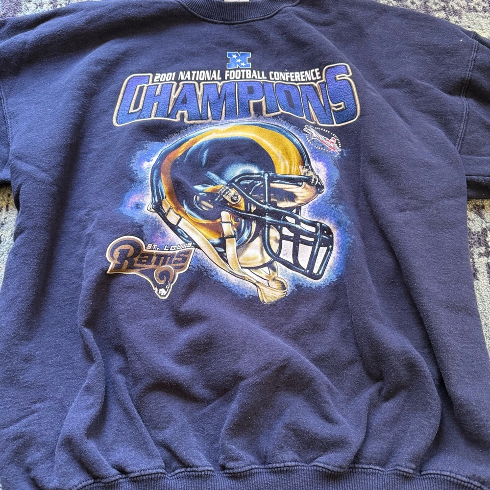 2001 Rams National Football Conference Champions Crewneck - Picture 4 of 7